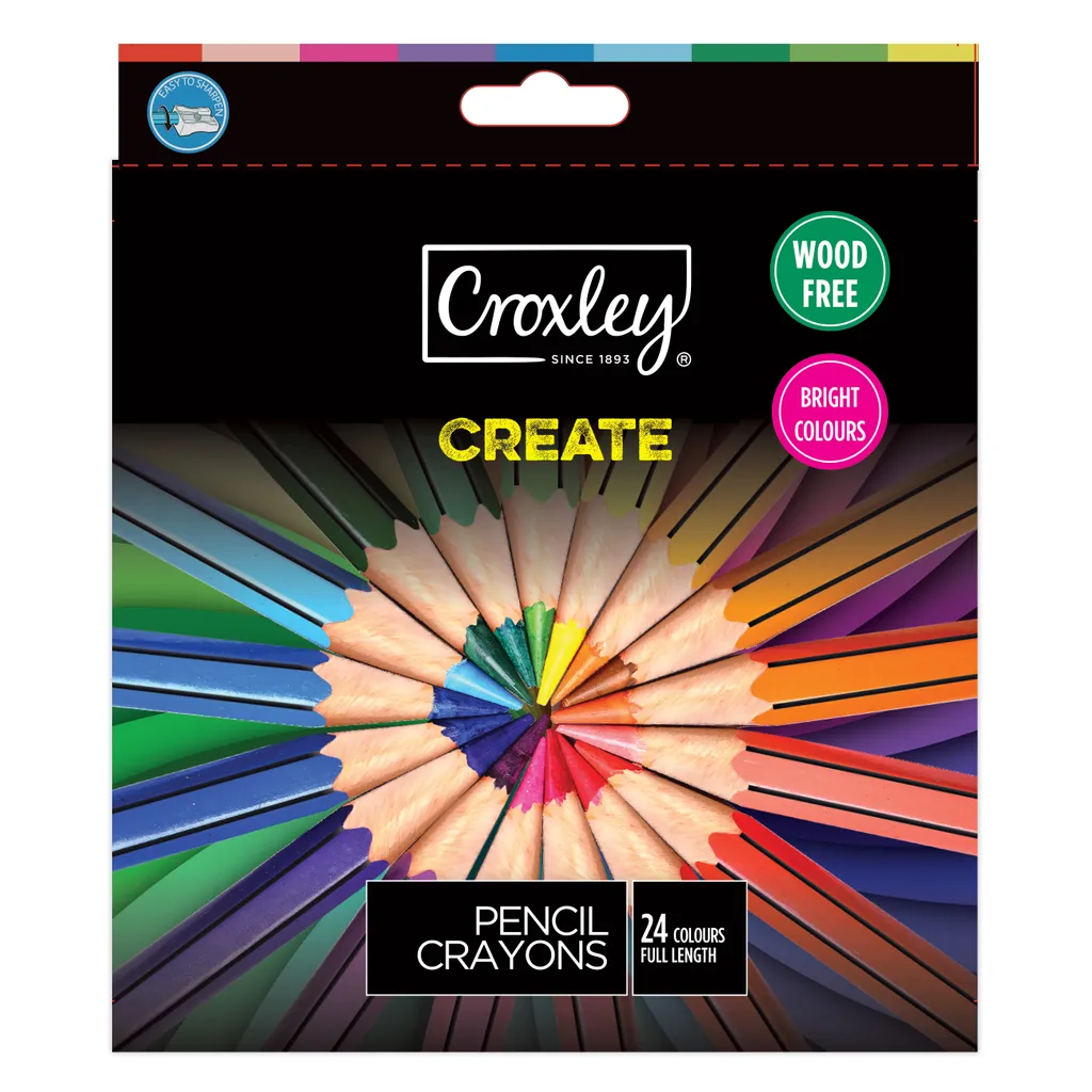 [PP0380] CROXLEY COLOURING PENCIL FULL LENGTH 24