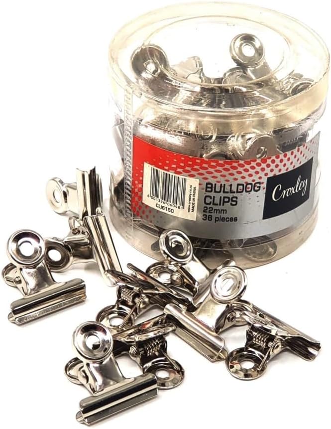 [PP0432] CROXLEY 22MM BULLDOG CLIPS PK36'S