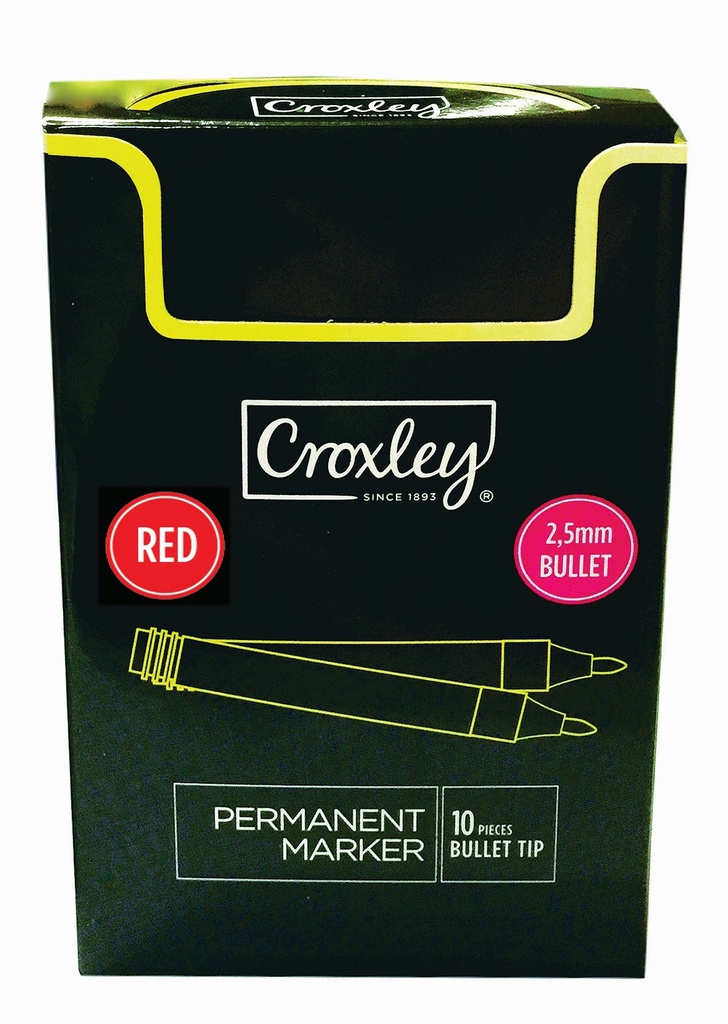 [PP0468] CROXLEY PERMANENT MARKER BULLET RED