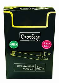 [PP0469] CROXLEY PERMANENT MARKER BULLET GREEN 