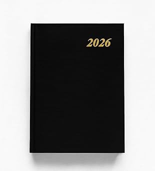 [PP0927] DIARY A4 PADDED BLK PAGE A DAY (2026)