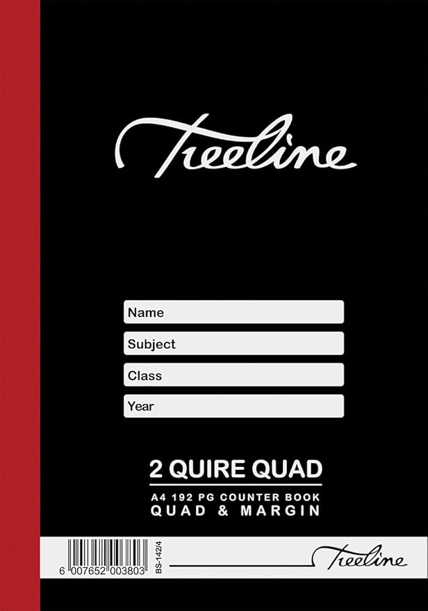 [PP0964] 2 QUIRE - 192 PG RULED QUAD & MARGIN A4