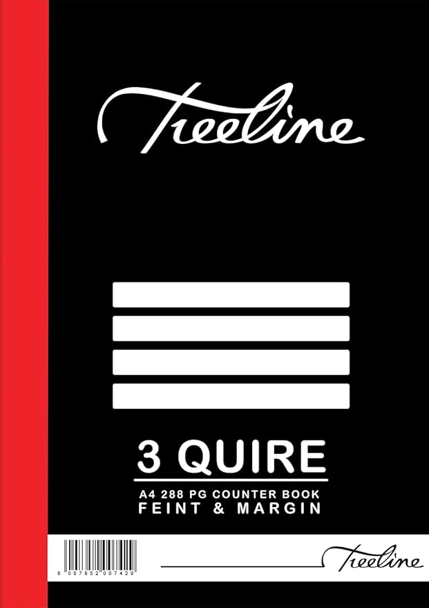 [PP0007] 3 QUIRE - 288 PG RULED F&M A4 EACH