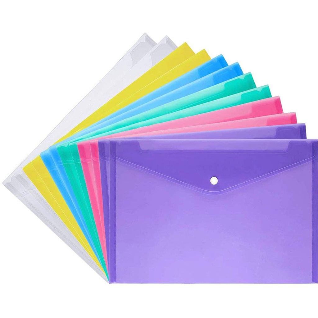 [PP0011] A4 ENVELOPE WITH BUTTON ASS. COLOUR
