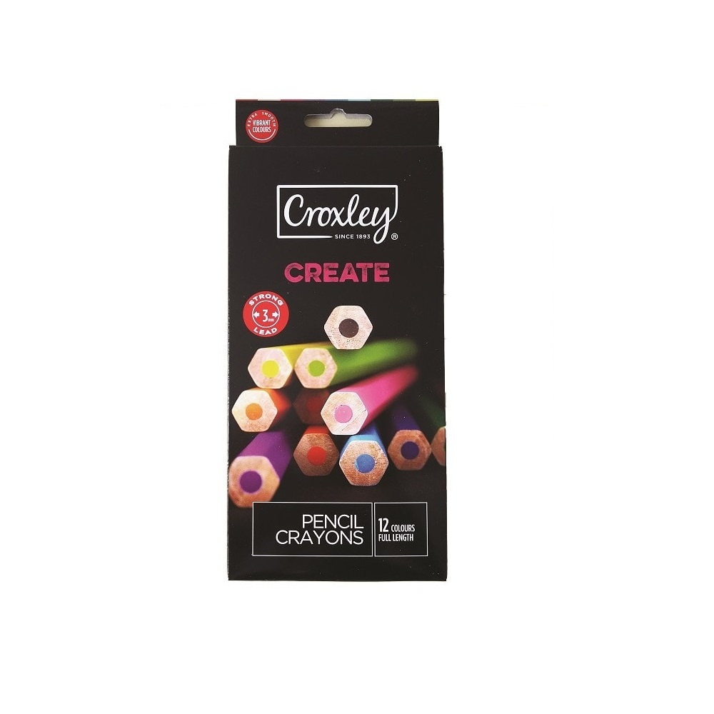 [PP0020] CROXLEY COLOURING PENCILS FULL LENGTH 12'S