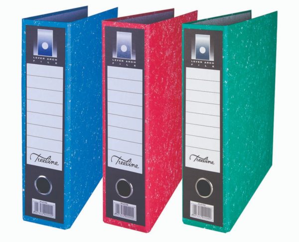 [PP0185] TREELINE 70MM BOARD LEVER ARCH FILE ASS.COLOUR